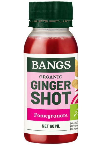 BANGS ORGANIC GINGER SHOT - POMEGRANATE - 6 X 60ml