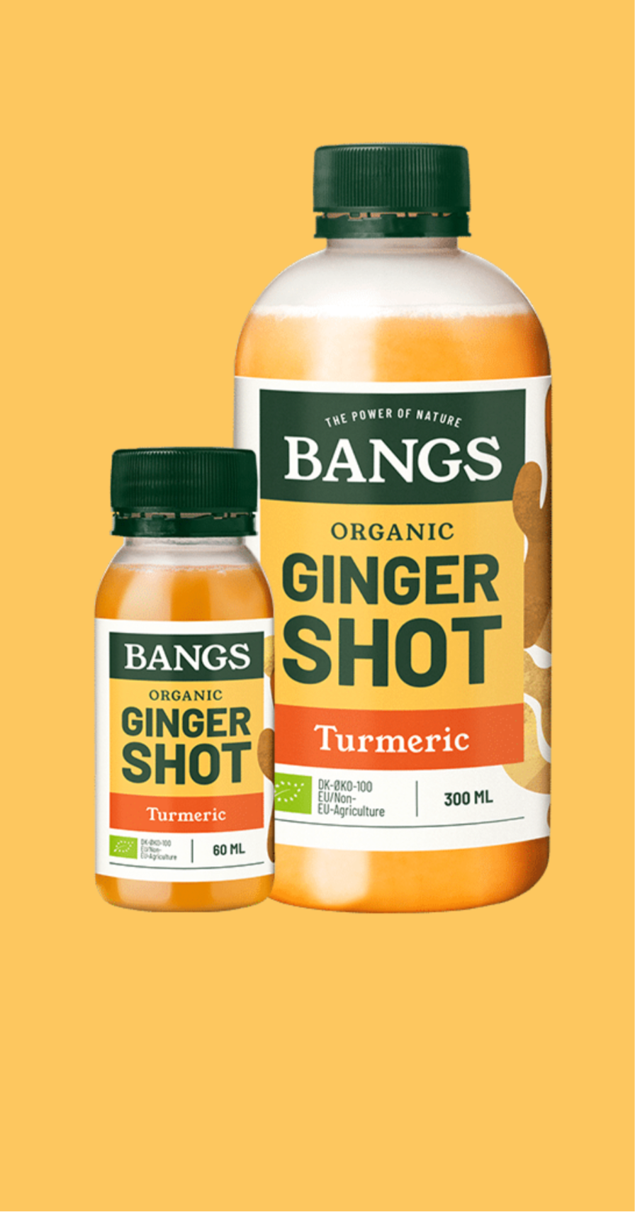 BANGS ORGANIC GINGER SHOT - TURMERIC - 12 X 60ml