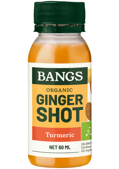 BANGS ORGANIC GINGER SHOT - TURMERIC - 12 X 60ml