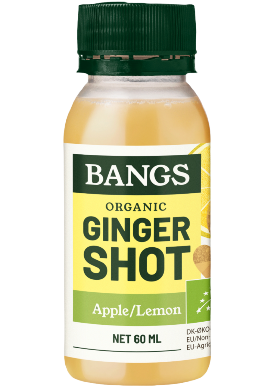 BANGS ORGANIC GINGER SHOT - APPLE/LEMON - 25 x 60ml