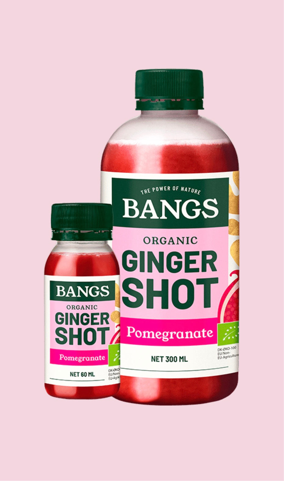 BANGS ORGANIC GINGER SHOT - POMEGRANATE - 12 x 60ml