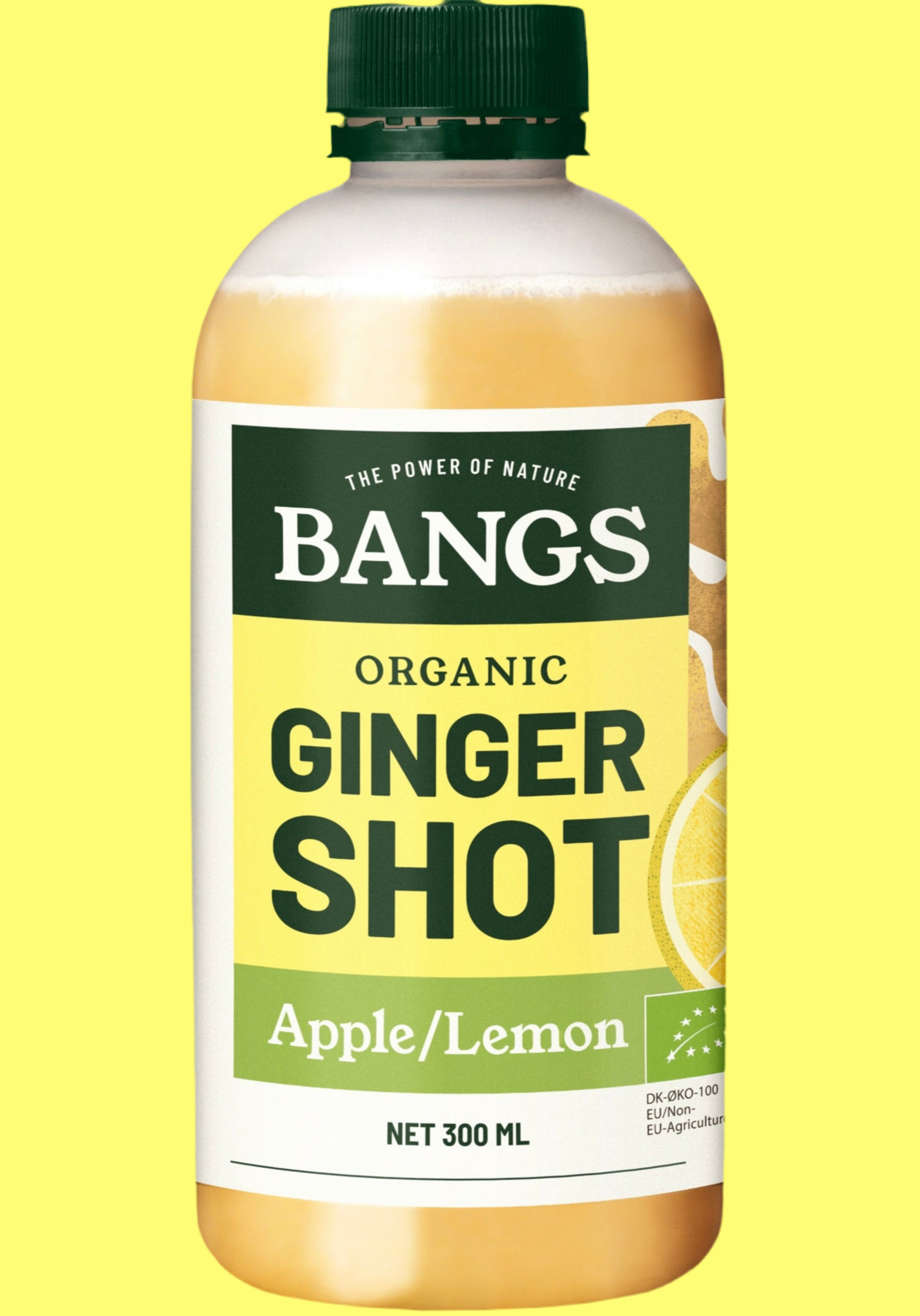 BANGS ORGANIC GINGER SHOT - APPLE/LEMON 300ml