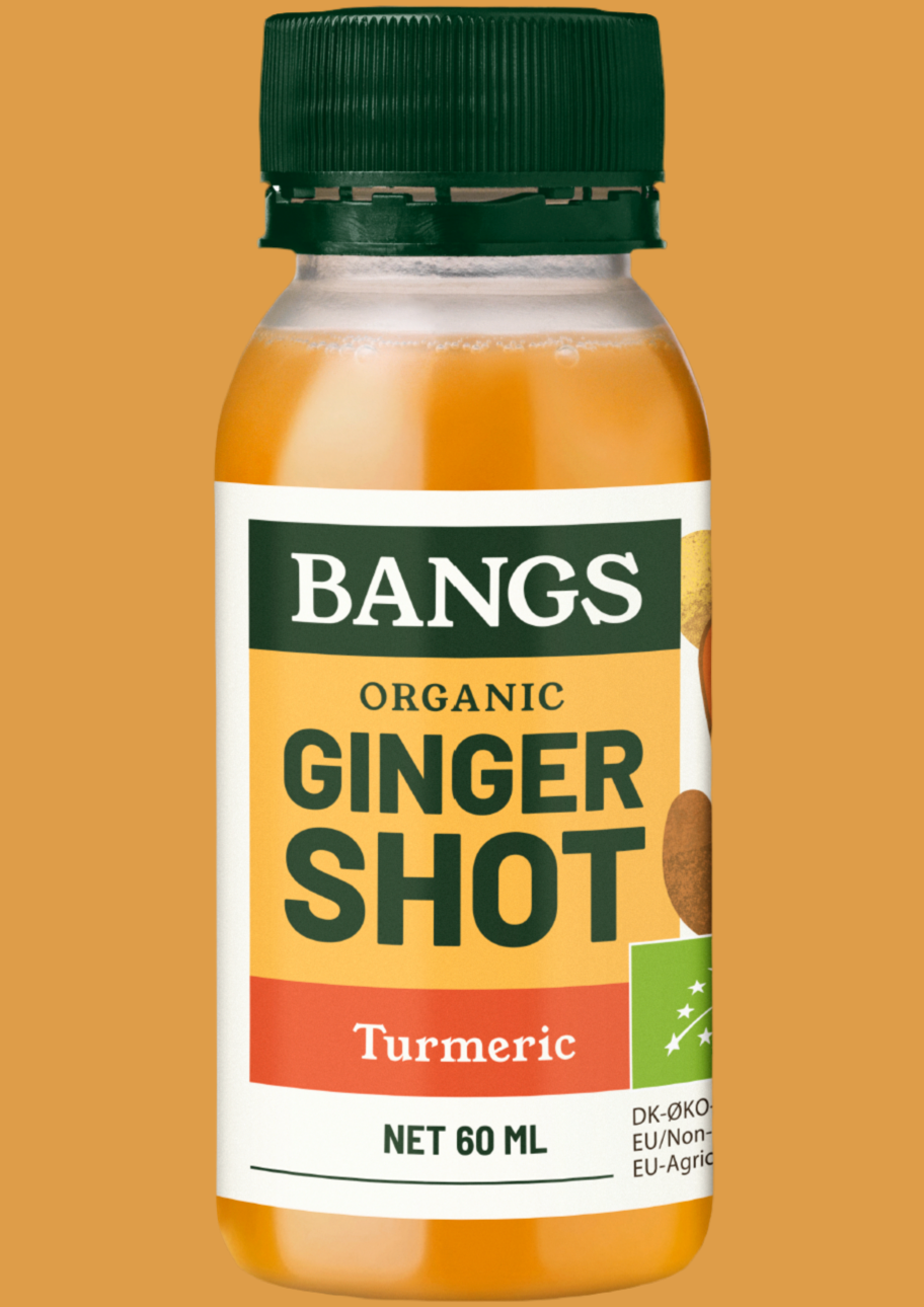 BANGS ORGANIC GINGER SHOT - TURMERIC - 25 x 60ml