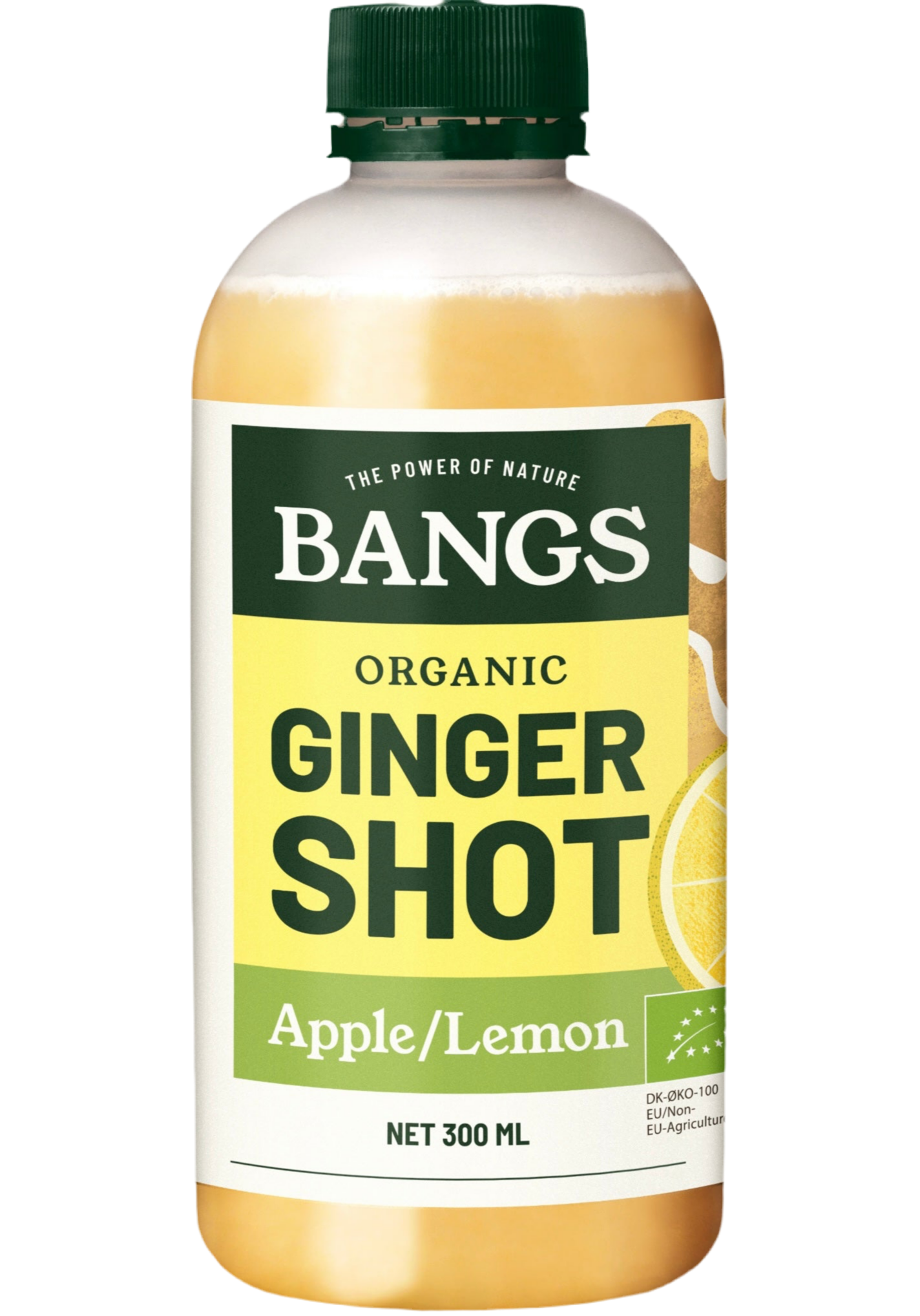 BANGS ORGANIC GINGER SHOT - APPLE/LEMON 300ml