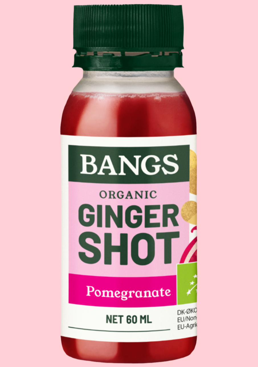 BANGS ORGANIC GINGER SHOT - POMEGRANATE - 25 x 60ml