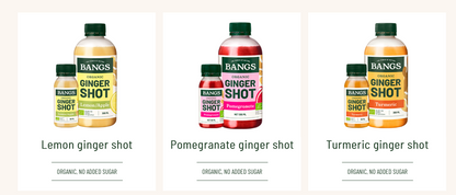 BANGS ORGANIC GINGER SHOT - POMEGRANATE - 60ml